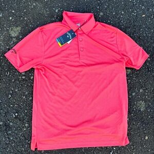 Callaway Opti-Dri Golf Polo Shirt Spiced Coral Performance Stretch Size Medium